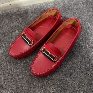 Carolina Herrera Red Loafers